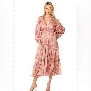 MISA Stefanya Dress in Muted Paisley - NEW with tags